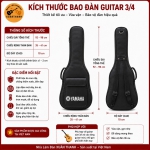 Bao Da Đàn Guitar Dày 3 Lớp Size 3/4 Túi Đựng Đàn Guitar Acoustic Classic Chống Sốc Chống Trầy Có Quai Đeo