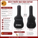 Bao Da Đàn Guitar Dày 3 Lớp Size M 4/4 Túi Đựng Đàn Guitar Acoustic Classic Chống Sốc Chống Trầy Có Quai Đeo