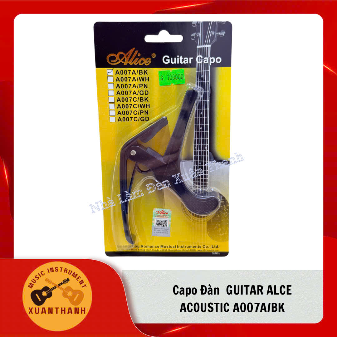 Capo Đàn Guitar ALICE A007A/BK