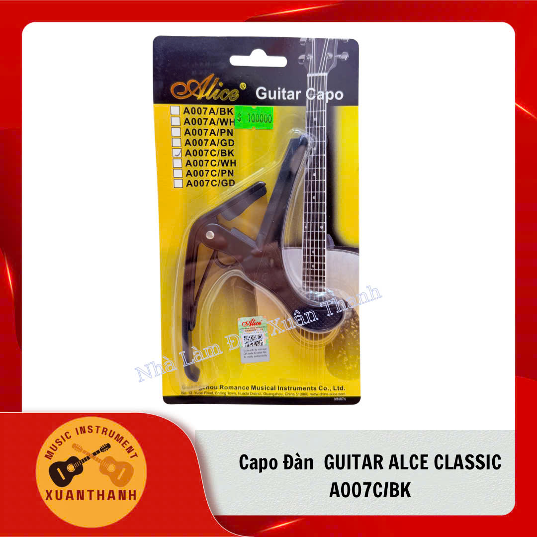 Capo Đàn Guitar Alice A007C/BK