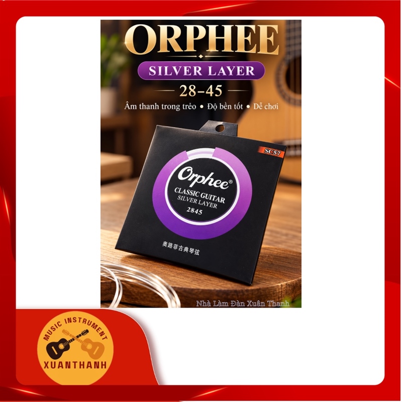 Dây Đàn Guitar CLASSIC ( Dây Nilong) ORPHEE Silver Layer 2845 SC57