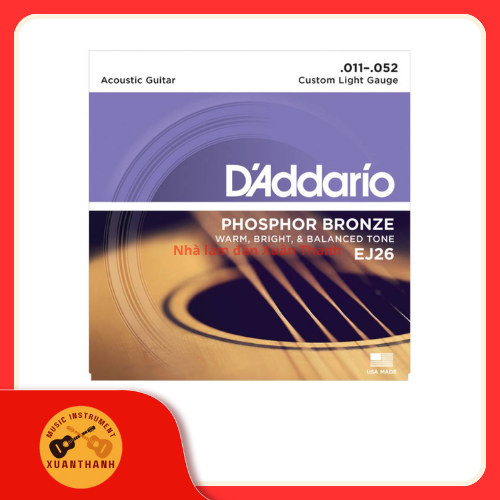 Dây Đàn Guitar Acoustic D'Addario Chính Hãng EJ26