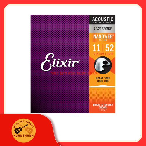 Dây Đàn Guitar Acoustic Elixir 80/20 Bronze Chính Hãng 11027