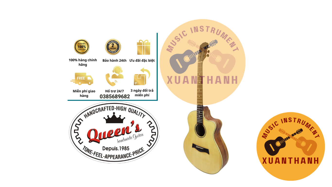 Đàn Guitar QUEEN’S AC - 101T ĐƯỢC ĐÓNG TẠI VIỆT NAM