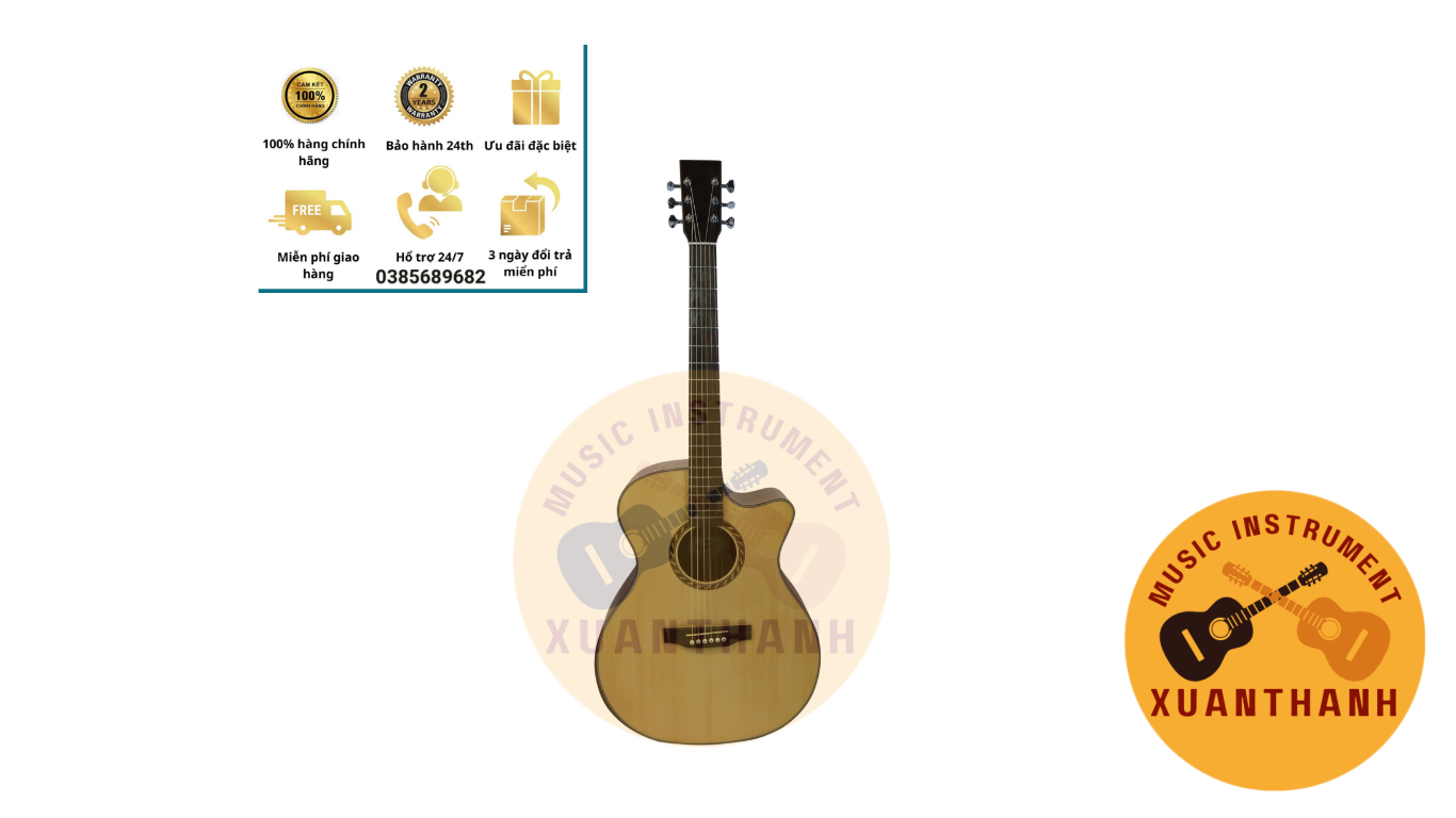 Đàn Guitar QUEEN’S AC – 301T ĐƯỢC GIA CÔNG ĐÓNG Ở VIỆT NAM