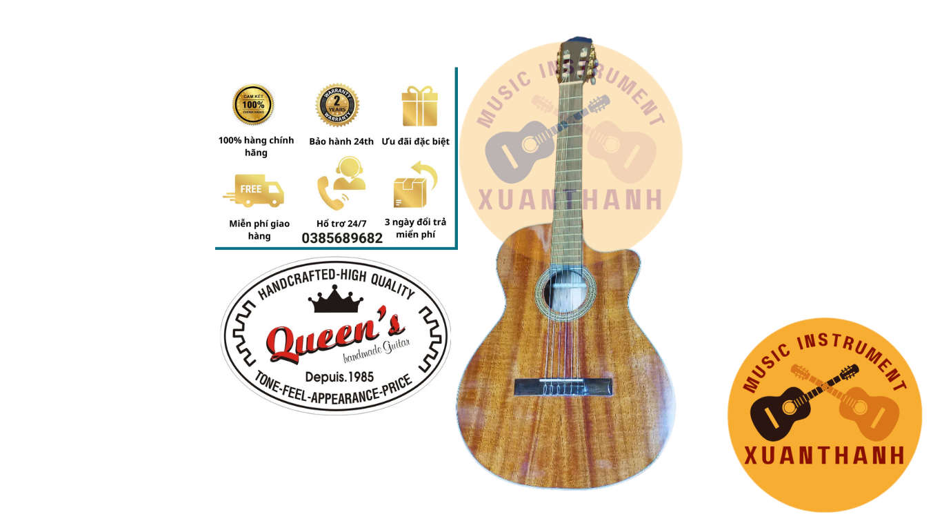 Đàn Guitar QUEEN’S C - 102F ĐƯỢC ĐÓNG TẠI VIỆT NAM