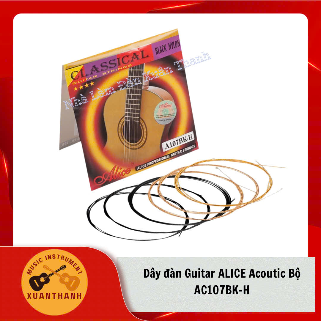Dây Đàn Guitar  Alice Acoutic  Bộ AC107BK-H