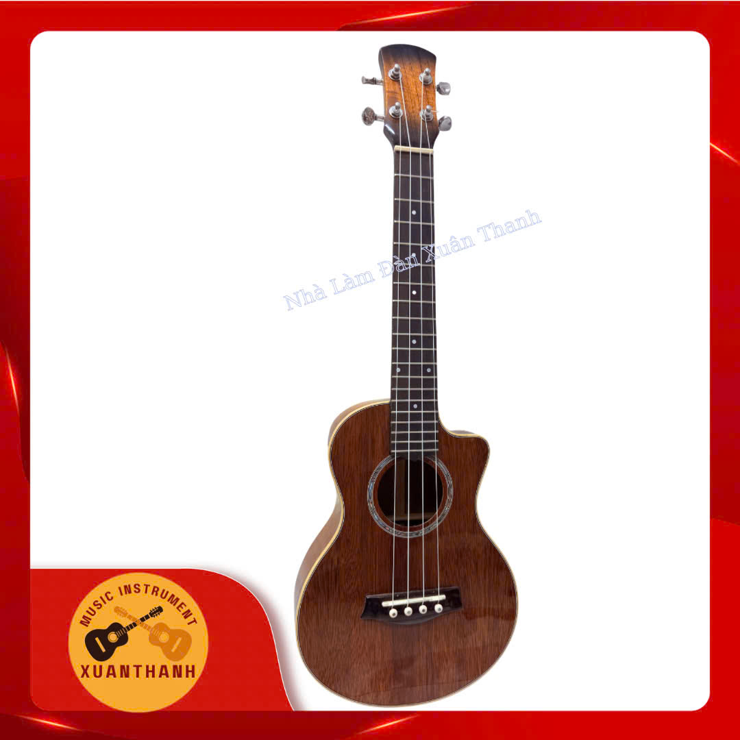 ĐÀN UKULELE GỖ HỒNG ĐÀO PU BÓNG SIZE SỐ 3 DUKU-HD3